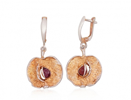 Silver earrings with english lock. Photo Nr. 1