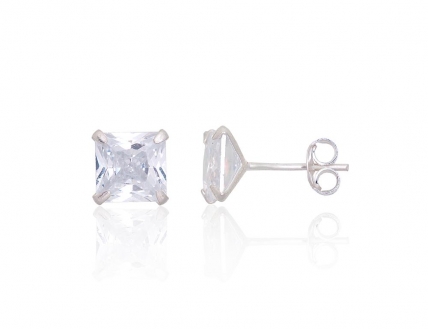 Silver stud earrings. Photo Nr. 1