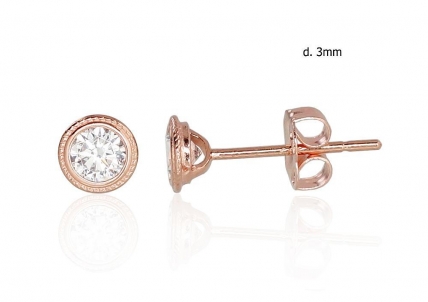 Gold classic studs earrings. Photo Nr. 1