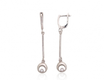 Silver earrings with english lock. Photo Nr. 1