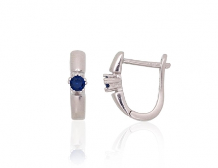 Silver earrings with english lock. Photo Nr. 1
