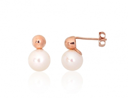 Gold classic studs earrings. Photo Nr. 1
