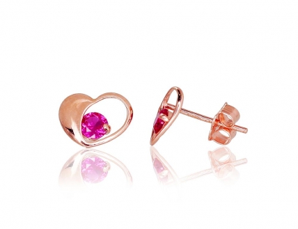 Gold classic studs earrings. Photo Nr. 1