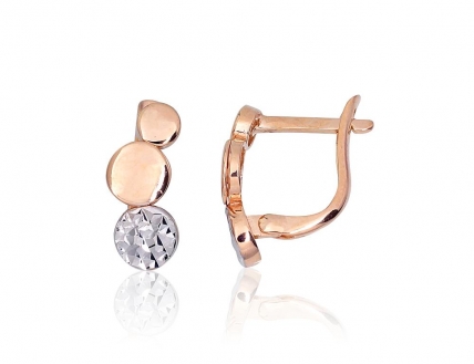 Gold earrings with english lock. Photo Nr. 1