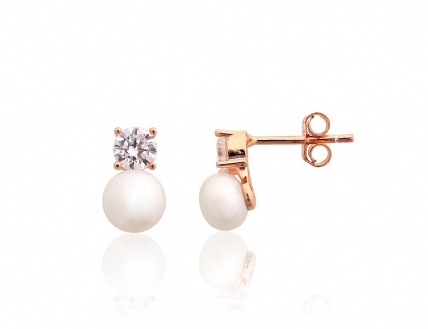 Silver stud earrings. Photo Nr. 1