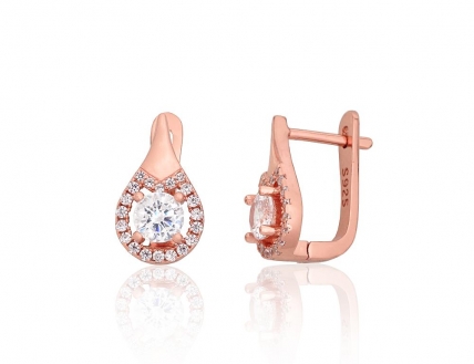 Silver earrings with english lock. Photo Nr. 1