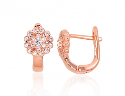 Silver earrings with english lock. Photo Nr. 1