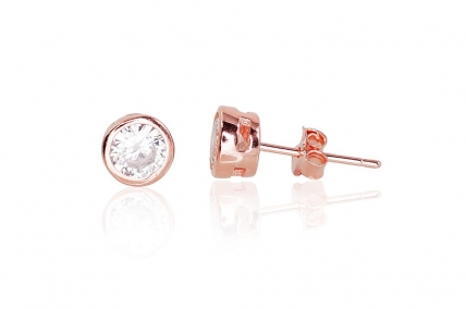 Silver stud earrings. Photo Nr. 1