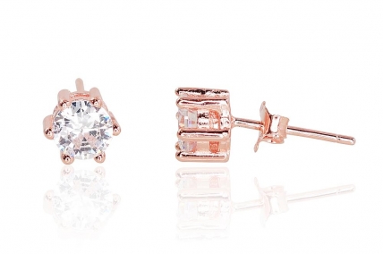 Silver stud earrings. Photo Nr. 1
