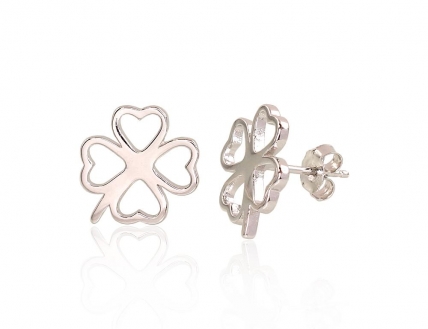Silver stud earrings. Photo Nr. 1