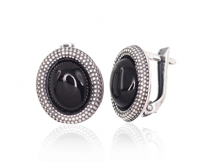 Silver earrings with english lock. Photo Nr. 1