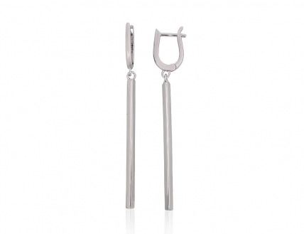 Silver earrings with english lock. Photo Nr. 1