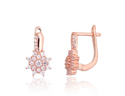 Silver earrings with english lock. Photo Nr. 1