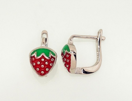 Silver earrings with english lock. Photo Nr. 1