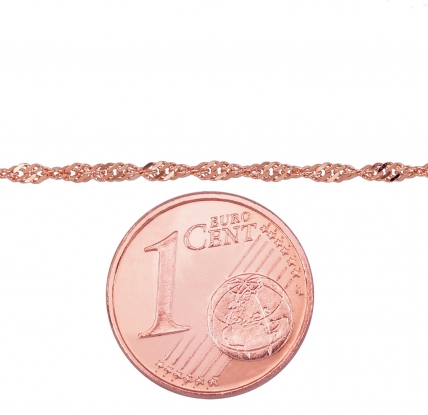 Gold chain Singapore 1.5 mm, diamond cut. Photo Nr. 3