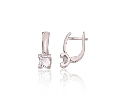 Silver earrings with english lock. Photo Nr. 1