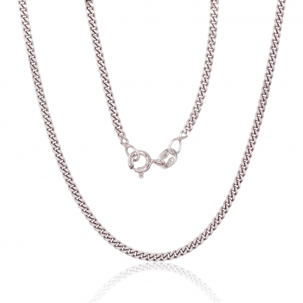 Silver chain Curb 2 mm, diamond cut. Photo Nr. 1