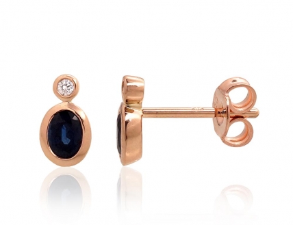 Gold classic studs earrings. Photo Nr. 1