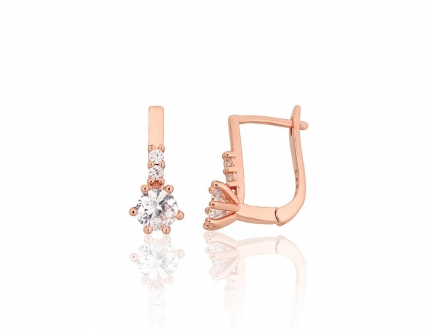Silver earrings with english lock. Photo Nr. 1