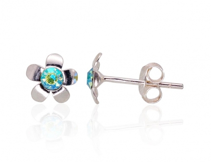 Silver stud earrings. Photo Nr. 1