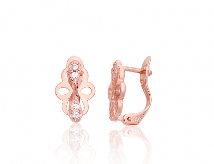 Silver earrings with english lock. Photo Nr. 1