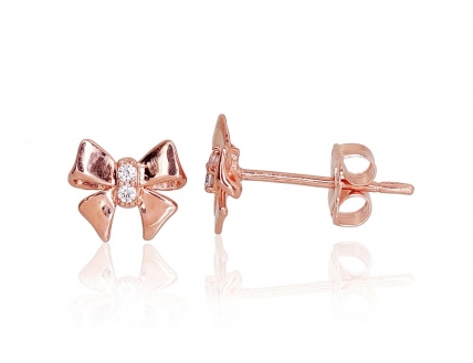 Gold classic studs earrings. Photo Nr. 1