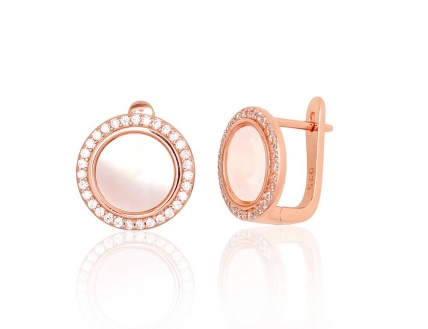 Silver earrings with english lock. Photo Nr. 1
