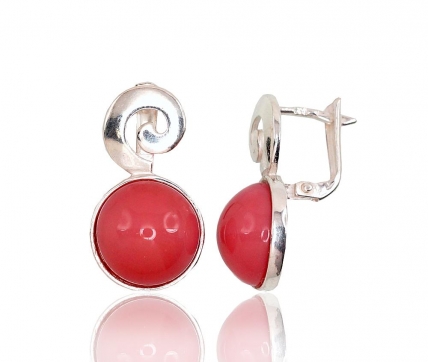 Silver earrings with english lock. Photo Nr. 1