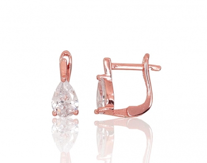 Silver earrings with english lock. Photo Nr. 1