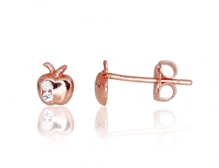 Gold classic studs earrings. Photo Nr. 1