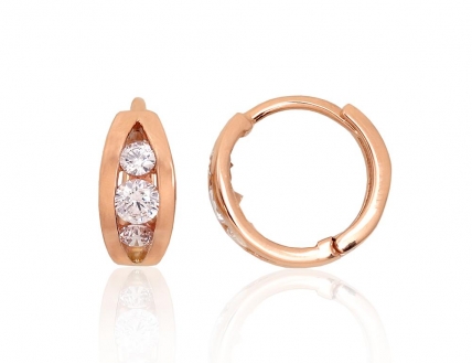 Gold hoop earrings. Photo Nr. 1