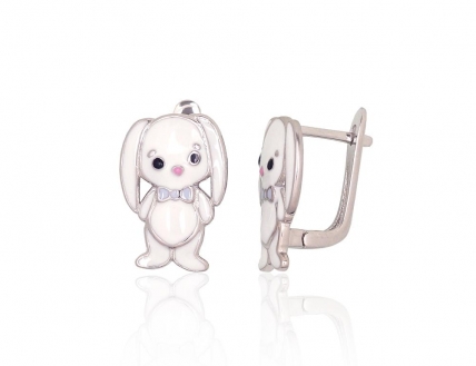 Silver earrings with english lock. Photo Nr. 1