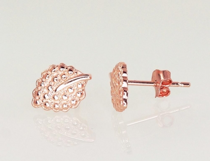 Silver stud earrings. Photo Nr. 1