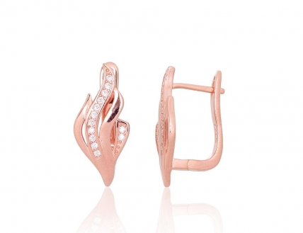 Silver earrings with english lock. Photo Nr. 1