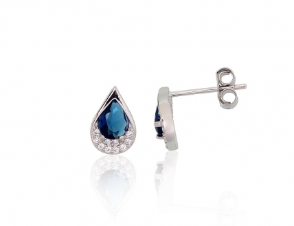 Silver stud earrings. Photo Nr. 1