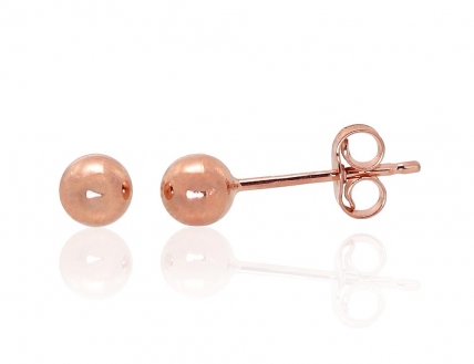 Gold classic studs earrings. Photo Nr. 1