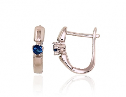 Silver earrings with english lock. Photo Nr. 1