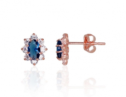 Gold classic studs earrings. Photo Nr. 1