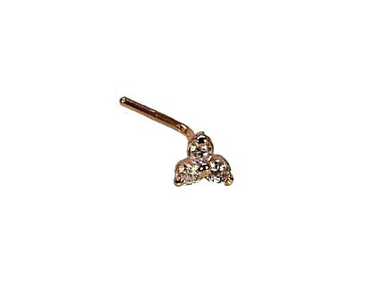 Gold piercing for nose. Photo Nr. 1