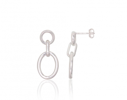 Silver stud earrings. Photo Nr. 1