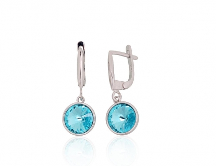 Silver earrings with english lock. Photo Nr. 1