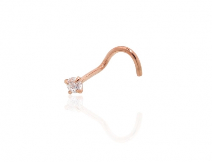 Gold piercing for nose. Photo Nr. 1