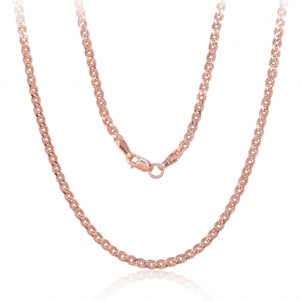 Gold chain Mona Liza 2.1 mm, hollow, diamond cut. Photo Nr. 1
