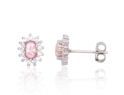 Silver stud earrings. Photo Nr. 1