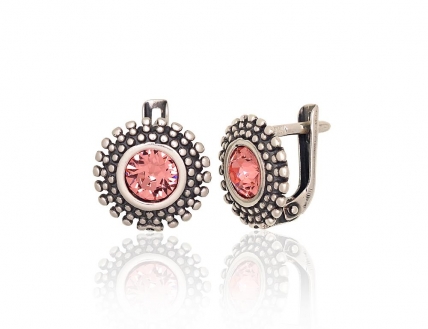 Silver earrings with english lock. Photo Nr. 1
