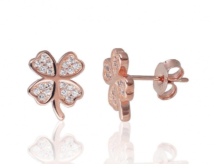 Silver stud earrings. Photo Nr. 1