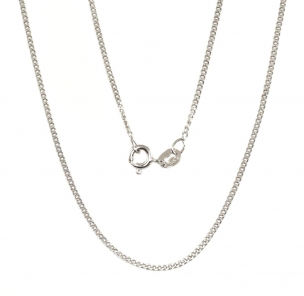 Silver chain Curb 1.5 mm, diamond cut. Photo Nr. 1