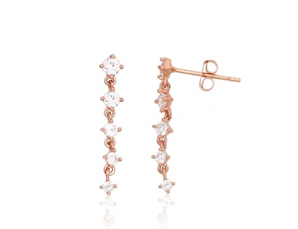 Gold classic studs earrings. Photo Nr. 1
