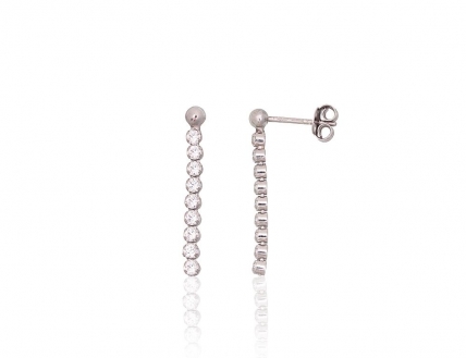 Silver stud earrings. Photo Nr. 1