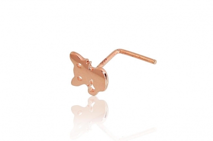 Gold piercing for nose. Photo Nr. 1
